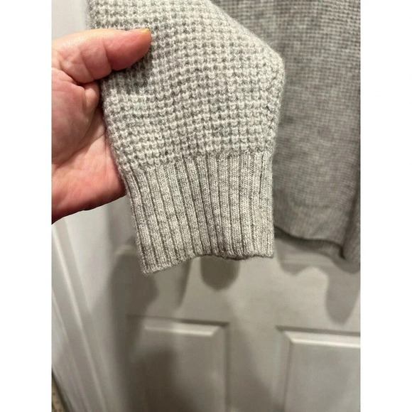 Banana Republic Sweater Mens Large Marled Gray Wool Normcore Preppy Classic - Picture 4 of 8